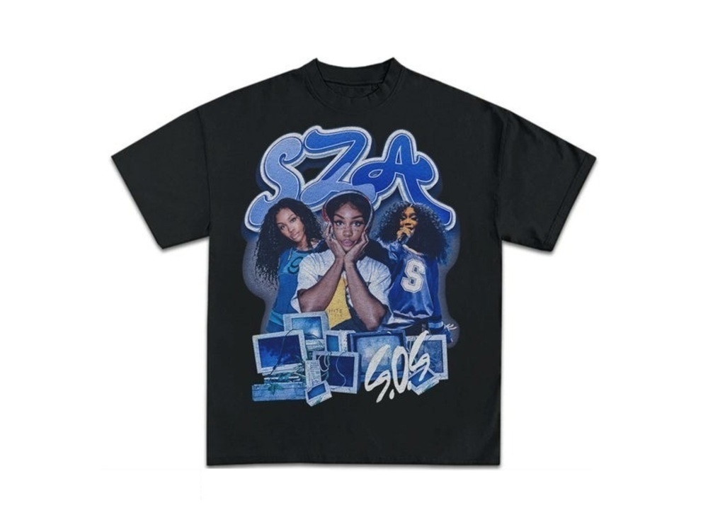 SZA Shirt Black Retro Rap Hip Hop TeeShirt
